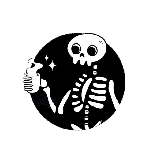 Coffee Addict Skeleton Emoji